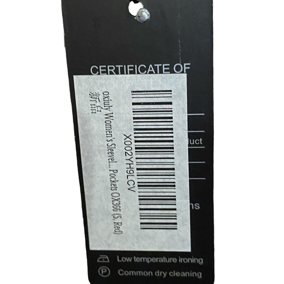 Oxiuly Women’s Red Mini VNeck Sleeveless Cocktail Dress-Size Small-NWT - Picture 6 of 7